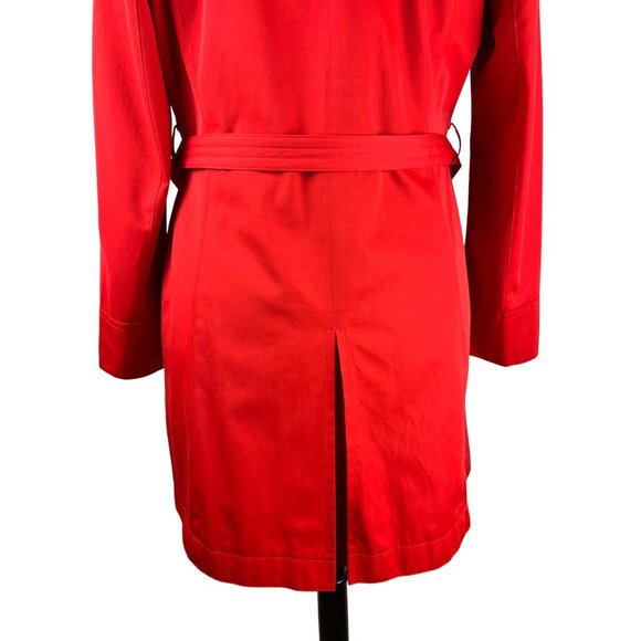 Michael, Michael Kors Red Hooded Trench Jacket, Women's Size Medium - Picture 12 of 16